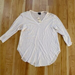 Anthropologie Rag & Bone Women's White V-Neck Top Large NEW